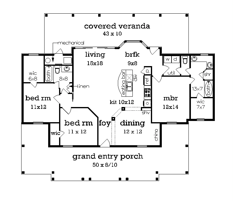 Floor plan with 3rd bedroom (included)